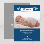 Faire-part de naissance photo bébé Bébé Bannière B (Devant / Derrière)