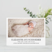 Faire-part de naissance photo bébé classique et mo (Debout devant)