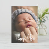 Faire-part de naissance photo bébé de script moder (Debout devant)