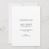 Faire-part de naissance photo bébé de script moder (Dos)