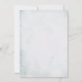 Faire-part de naissance photo bébé Floral bleu (Dos)