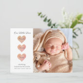 Faire-part de naissance photo bébé moderne (Debout devant)