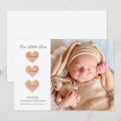 Faire-part de naissance photo bébé moderne (Devant / Derrière)