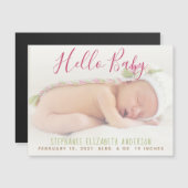 Faire-part de naissance photo bébé moderne carte m (Devant / Derrière)