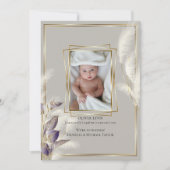 Faire-part de naissance photo bébé Pampas Grass (Devant)