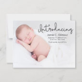 Faire-part de naissance photo bébé personnalisé (Recto)