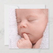 Faire-part de naissance photo bleu petit Pourcenta (Dos)