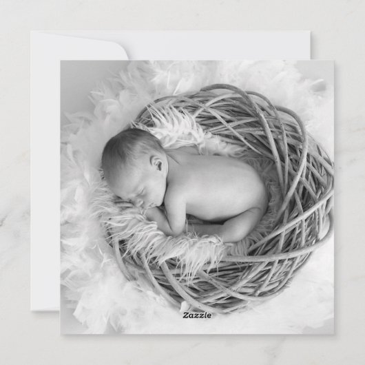 Faire-part de naissance photo Blocs simples (Dos)