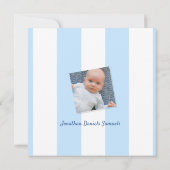 Faire-part de naissance photo Blue Baby Boy (Dos)