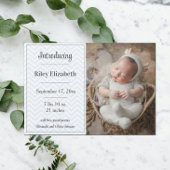 Faire-part de naissance photo Blue Chevron