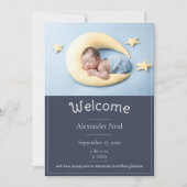 Faire-part de naissance photo Blue Modern (Devant)