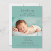 Faire-part de naissance photo Blue New Baby (Devant)