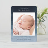 Faire-part de naissance photo Blue Ombre (Debout devant)