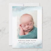 Faire-part de naissance photo Blue Silver Cloud Ba (Devant)