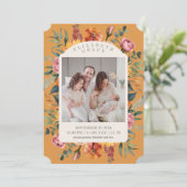 Faire-part de naissance photo Boho Fall Floral Arc (Debout devant)