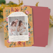 Faire-part de naissance photo Boho Fall Floral Arc