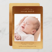 Faire-part de naissance photo Boho Neutral Ombre (Devant / Derrière)