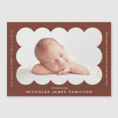 Faire-part de naissance photo Brown moderne (Devant)
