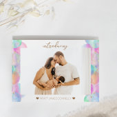 Faire-part de naissance photo Bulles d'arc-en-ciel