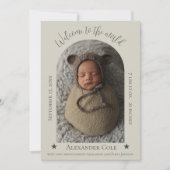 Faire-part de naissance photo cadre en arc simple  (Devant)