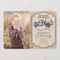 Faire-part de naissance Photo camion de cerf TOUT