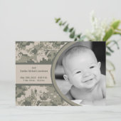 faire-part de naissance photo Camo ACU de l'ARMÉE  (Debout devant)