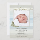 Faire-part de naissance photo chic Script Baby (Devant)