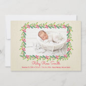 Faire-part de naissance photo Christmas Greenery (Devant)