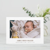 Faire-part de naissance photo Collage de bébé mode (Debout devant)