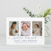 Faire-part de naissance photo Collage de bébé mode (Debout devant)