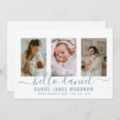 Faire-part de naissance photo Collage de bébé mode (Devant / Derrière)