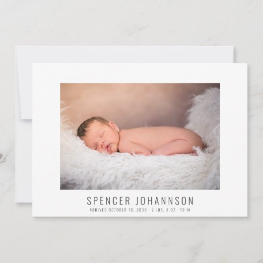 Faire-part de naissance photo Collage de bébé mode (Devant)