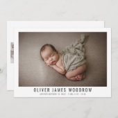 Faire-part de naissance photo Collage de bébé mode (Devant / Derrière)