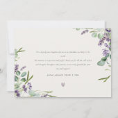 Faire-part de naissance photo Cute Lavender Foliag (Dos)