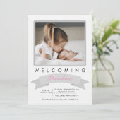 Faire-part de naissance photo d'accueil (Debout devant)