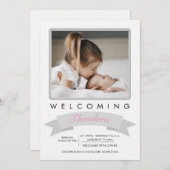 Faire-part de naissance photo d'accueil (Devant / Derrière)