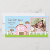 Faire-part de naissance PHOTO D'Animaux Agricoles (Devant)