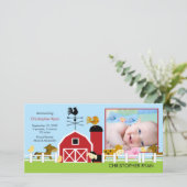 Faire-part de naissance PHOTO D'Animaux Agricoles (Debout devant)