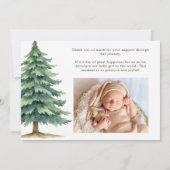 Faire-part de naissance photo d'animaux de la forê (Dos)