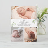 Faire-part de naissance photo d'arrivée la plus do (Debout devant)