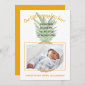 Faire-part de naissance Photo de bébé à l'ananas t (Devant / Derrière)