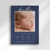 Faire-Part de Naissance Photo de Bébé avec Texte M