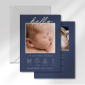 Faire-Part de Naissance Photo de Bébé avec Texte M