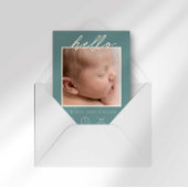 Faire-Part de Naissance Photo de Bébé avec Texte M