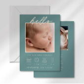 Faire-Part de Naissance Photo de Bébé avec Texte M