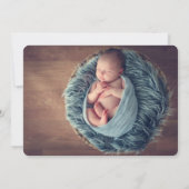 Faire-part de naissance photo de bienvenue (Dos)