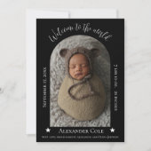 Faire-part de naissance photo de cadre d'arche sim (Devant)