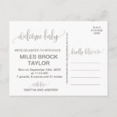 Faire-part de naissance photo de feuillage (Dos)