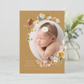 Faire-part de naissance photo de Fleur sauvage de  (Debout devant)