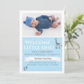 Faire-part de naissance photo de garçons (Debout devant)